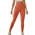 thumbnail image 2 of Ydojg Yoga Pants For Women Solid Color Seamless Knit Peach Fitness Pants High Waist Belly Tight Sweatpants Stretch Yoga Pants Xl, 2 of 8