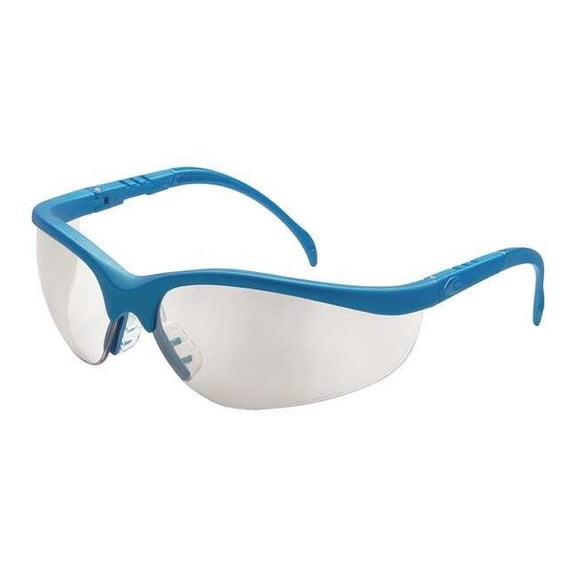 Nome, Safety Glasses, Anti-Scratch, Light Gray Lens, Blue Frame, Half-Frame 4VAZ3