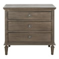 thumbnail image 2 of SAFAVIEH Couture Lisabet Contemporary Nightstand with 3 Drawers, Light Brown, 2 of 15