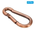 thumbnail image 3 of Unique Bargains 4mm Spring Snap Hook Clips Chain Quick Links Connector Ring Lock 44 Lbs Red Bronze 6 Pack, 3 of 6