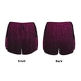 thumbnail image 3 of Gukieu Dark Purple Glitter Print Women's Sports Shorts with Drawstring Elastic Waistband for Running, Yoga, Fitness-XX-Large, 3 of 7