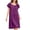 Purple, variant on Lightweight Nightgowns for Women Zaewscy Lady's Home-style Short-sleeved Lace Nightgown Purple Free Size