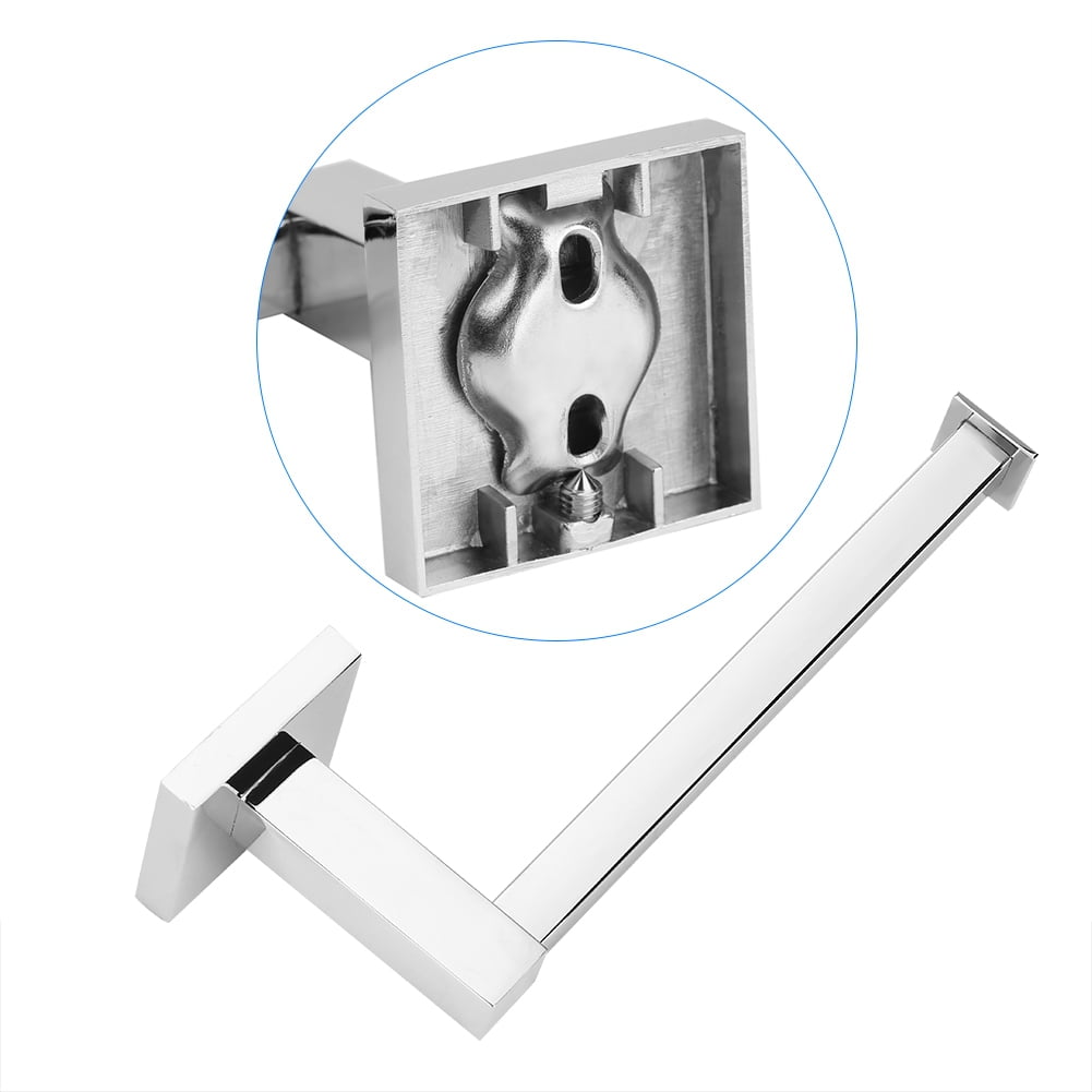 HERCHR Toilet Roll Paper Holder, Chrome Modern Square ...