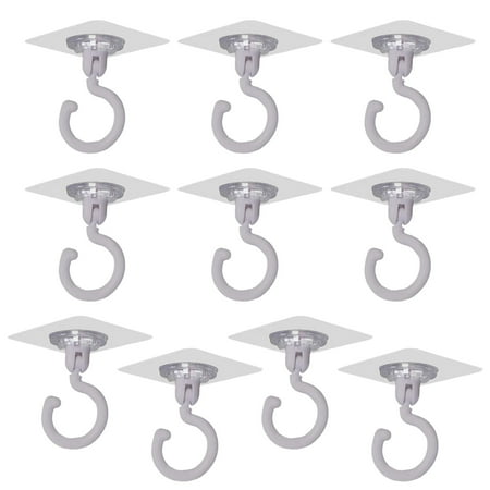 

QUSENLON Wall Hooks 10Pack No Trace Adhesive Multipurpose Storage Hanger Holder