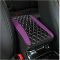 thumbnail image 1 of HUGFEGWE Car Center Console Cushion Pad, Universal Leather Waterproof Armrest Seat Box Cover Protector,Comfortable Car Decor Accessories Fit for Most Cars, Vehicles, SUVs (Purple) AZ824-16147, 1 of 7