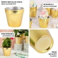 thumbnail image 4 of Efavormart 6 Pack | 3" Gold Plastic Party Favor Bucket-Containers, Mini Succulent Nursery Planters, Flower Pot Crafts, 4 of 11
