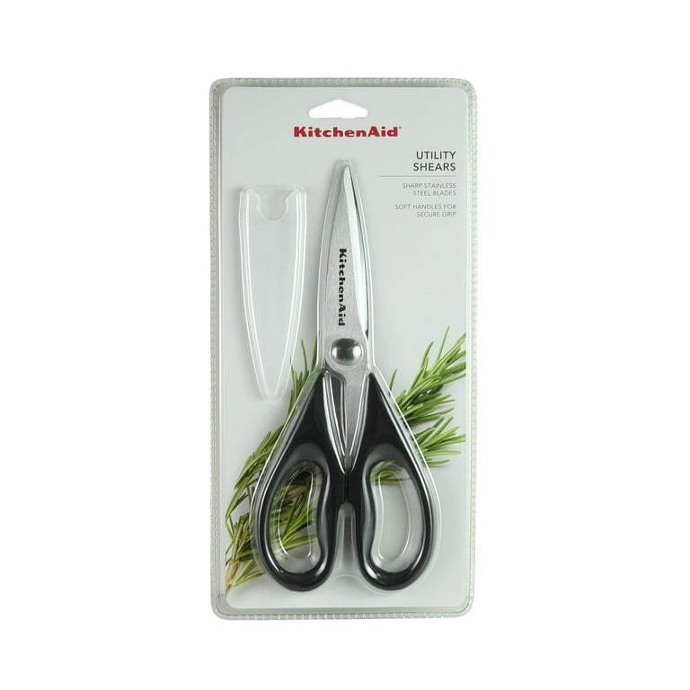 Kitchenaid Soft Grip All Purpose Shears with Black Handle and Protective  Sheath 