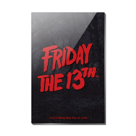 Friday the 13th Logo Rectangle Acrylic Fridge Refrigerator Magnet