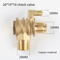 thumbnail image 2 of Premium Pure Copper 3-Way Check Valve for Dafeng 65 Belt-Driven Air Compressor (0.36/0.6), Bi-Directional Non-Return Stop Valve Accessory with Compact Design, 20*19*10 Dimensions, Includes Elbow, 2 of 5