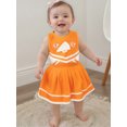 thumbnail image 5 of RUINIXCW Kids Toddler Girl Soccer Cheerleader Cheer Team Uniforms for Girls Practice Tank Top with Pleated Skirt Set Rooter Stage Suit Summer Game Day Cheerleading Costume, 5 of 8