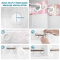 thumbnail image 4 of No Hook Shower Curtain, Easter Shower Curtains for Bathroom with See Through Top Window, Spring Rabbit Eggs Nature Botanicals Pink Plaid Waterproof & Washable Bath Curtain Standard 72"x72", 4 of 9