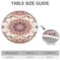 thumbnail image 6 of Charming Floral Round Tablecloth with Elastic Closure, Bohemian Style for Tables Up to 56 Inches, Ideal for Entertaining, 6 of 7