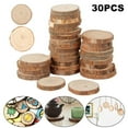 thumbnail image 1 of 30PCS Unfinished Natural Round Wood Slices Circles with Tree Bark Log Discs for DIY Crafts Home Wedding Party Decoration, 1 of 9