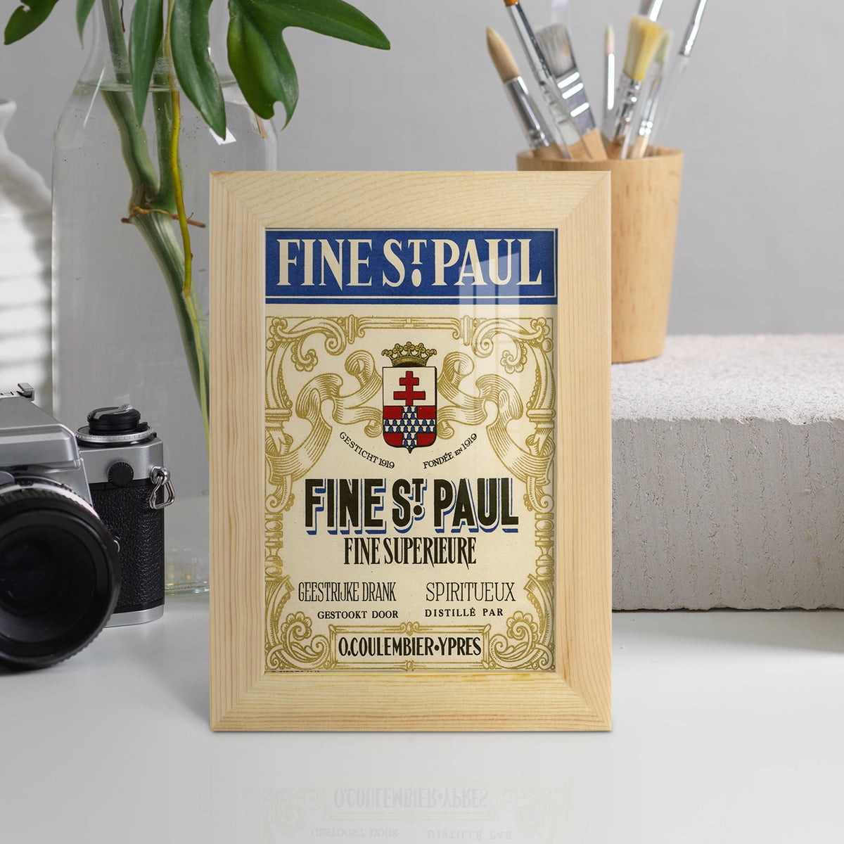Fine St. Paul -Framed Print w/glass-Natural Wood