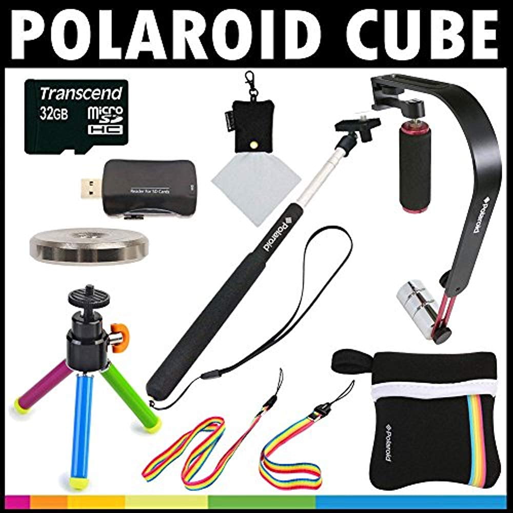 Polaroid Deluxe ACTION KIT For The Polaroid Cube, Cube+ Video Action Camera Great Add On