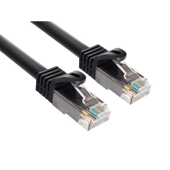 Cable Leader 25ft Cat6a UTP 10G Ethernet Network Patch Cable Snagless 24AWG Bare Copper, Black