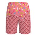 thumbnail image 6 of Naloa Chocolate with Flowing Cream Men's Beach Shorts, Surfing shorts, Swim trunks, Quick Dry Swim Trunks for Surfing Beach Fun - Large, 6 of 9