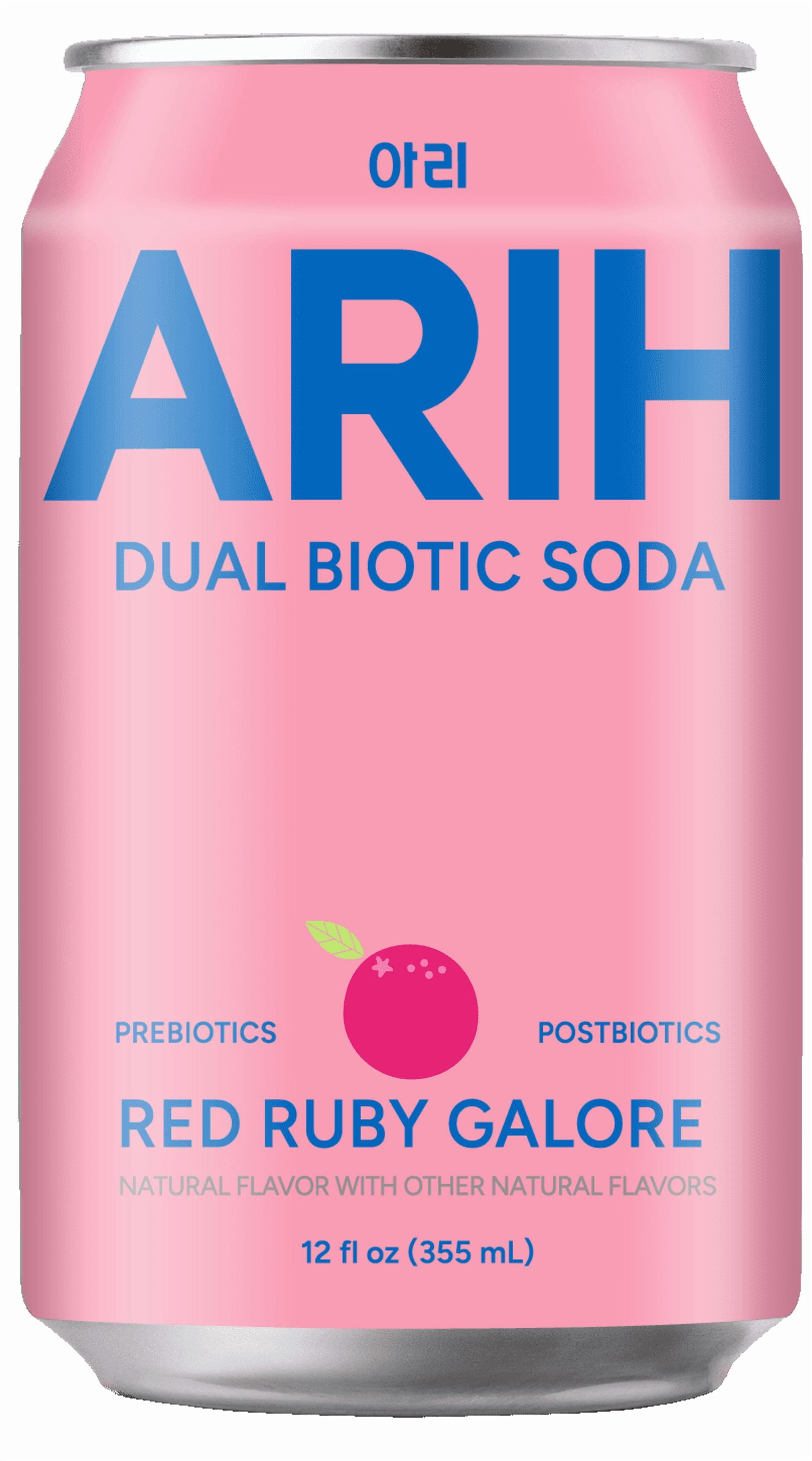 ARIH DUAL BIOTIC SODA グレープフルーツ風味 24本 ARIH BTS' Choice Dual Biotic Soda Bundle, Multiple Flavors, 16
