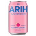 thumbnail image 2 of ARIH Dual Biotic Soda, Functional Prebiotic and Postbiotic Soda, Low Sugar, Red Ruby Galore, 12 fl oz, 4 Pack, 2 of 8