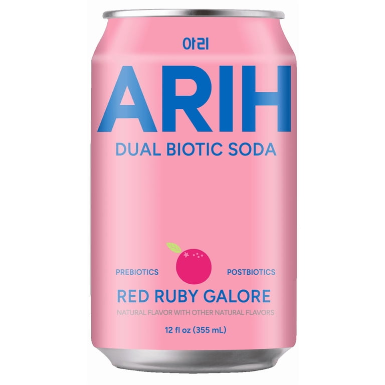 ARIH DUAL BIOTIC SODA グレープフルーツ風味 24本 ARIH BTS' Choice Dual Biotic Soda Bundle, Multiple Flavors, 16