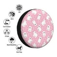 thumbnail image 4 of Honeii Pink Cartoon Bear Print Tire Covers, Waterproof Anti-UV Sun Snow Rain Tire Covers for Trailers, RV, Camper, SUV, Truck-17 inch, 4 of 6
