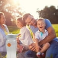 thumbnail image 2 of Hourglass Shaped Plastic Water Bottles with Flip-Up Straws, 25 Oz BPA Free Leakproof Tumbler for Kids Adults Office School GYM Camping Workout Outdoor Activities Drinking Bottle Set of 3 (Colors Vary), 2 of 7