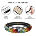 thumbnail image 6 of Lsque Geometry Dash Pattern Elastic Stretch Steering Wheel Cover,Universal 15 inch, Microfiber Breathable Ice Silk, Anti-Slip, Odorless, Easy Carry, 6 of 7