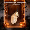 thumbnail image 2 of Doorway Figure Decor Halloween Non-Woven Witch Hat Broom Display for Home, 2 of 9