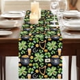 thumbnail image 3 of Table Runners 72 Inches Long Dress Scarves, St. Patrick's Day Farmhouse Kitchen Table Runner, Coffee Tablerunners, Luck Shamrocks Beer Harp Horseshoes Envelope 14x72 Inch, 3 of 9