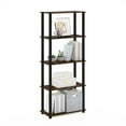 thumbnail image 4 of Furinno Turn-S-Tube 23.6"W x 11.6"D x 57.4"H 5-Shelf Freestanding Shelves, Amber Pine and Black, 4 of 5
