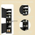 thumbnail image 5 of CHSHIN 67" H Black Metal Bathroom Storage Cabinet,6-Tier Narrow for Small Spaces,Modern(Width:15.8"), 5 of 9