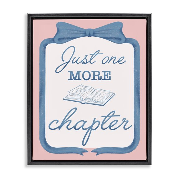 Stupell Industries Victorian Chic Just One More Chapter Black Floating Frame Canvas Art, 17 x 21, by Marcus Prime