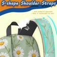 thumbnail image 4 of Daisy Pioneer Flower Green Pattern 17" Waterproof Oxford School Backpacks for Teens, S-Shape Padded Straps, for School, Travel, Hiking, Camping, 4 of 4