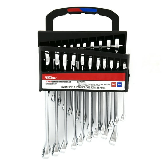 Hyper Tough 22-Piece Combination Wrench Tool Set, Hand Tools