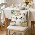 thumbnail image 5 of FEOLGEHLY Easter Pillow Covers 18x18, Easter Linen Throw Pillow Case with Floral Print Spring Home Decorations Pillowcase Square Cushion Covers for Sofa Bed Couch Chair, A, 5 of 7