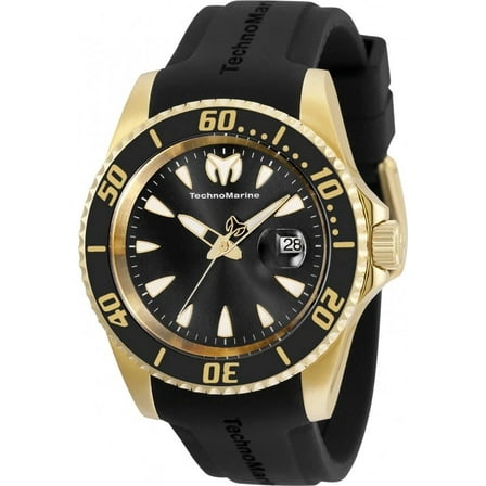 TechnoMarine Men's Manta Sea Black Dial Quartz Gold Watch TM-22016