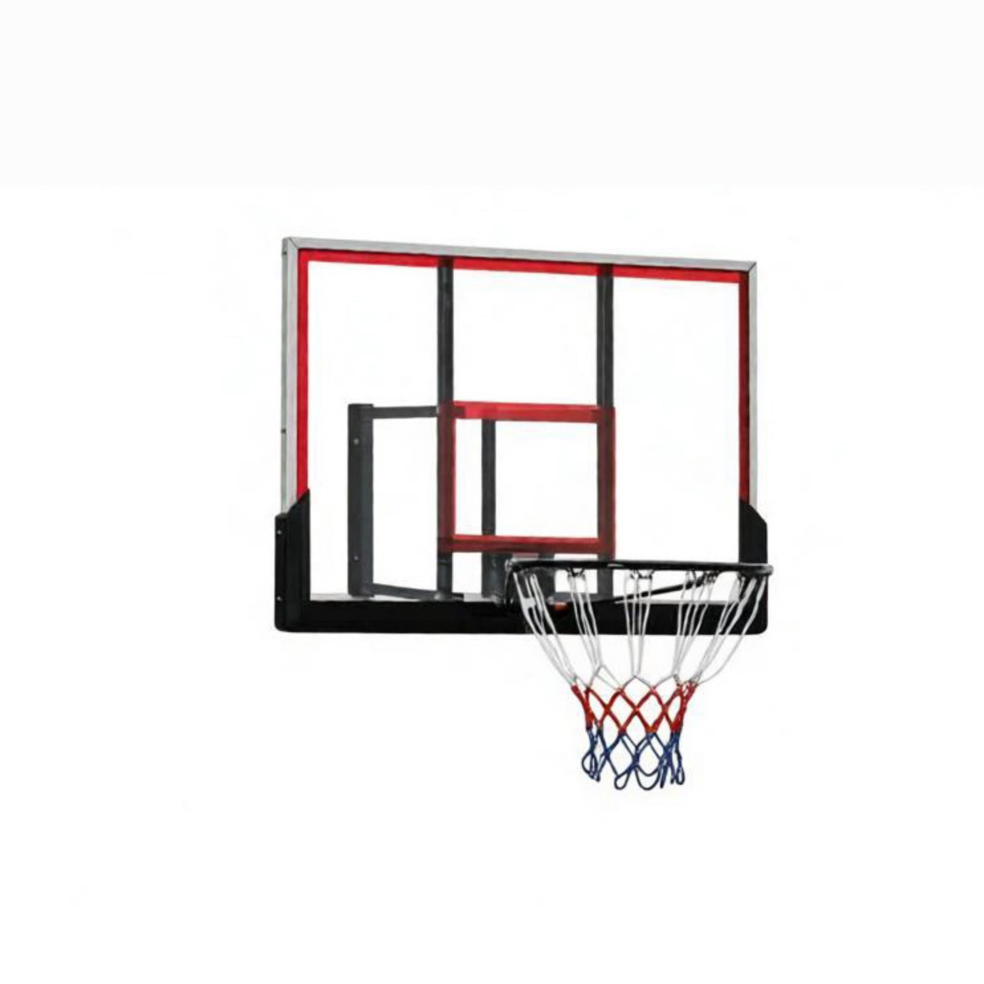 Wall Mount Basketball Hoop with Shatterproof Backboard and Steel Rim