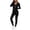 Black, variant on Uobin Womens Workout Sets 3 Piece Seamless Long Sleeve Jacket Scrunch Leggings Racerback Sports Bra Yoga Gym Outfits