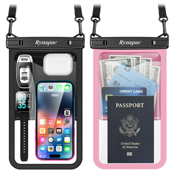 Funda impermeable para teléfono Rynapac de 10 pulgadas IPX8 para iPhone Galaxy