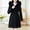 Black, variant on Women's Winter Puffer Coat Warm Thick Fleece Lined Down Jackets Thermal Winter Outerwear with Pockets Mid-length Zip Up Coats