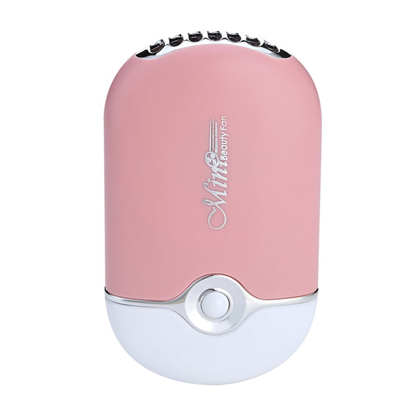 Pink Geisofu USB Mini Portable Fans Rechargeable Electric Bladeless Air Conditioning Refrigeration Blower Dryer Fan for Eyelash Extension 