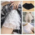 thumbnail image 6 of Sweet 5 Layered Ruffle Lace Frilly Cake Shorts Japanese Women Girls Casual Safety Shorts Wide Leg Pettipants Knickers, 6 of 9