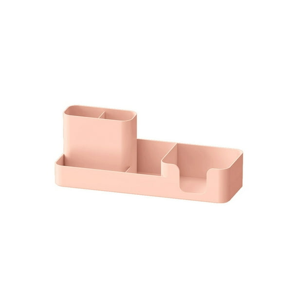 Cateissary Soporte para bolígrafo de almacenamiento creativo, caja de papelería de escritorio, organizador de compartimentos, estuche de para Almacenamiento y organización del hogar Rosa Cateissary HA079822-02