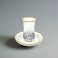 thumbnail image 2 of Godinger Dublin Crystal Kiddush Cup and Saucer with Gold Edge, 2 of 2