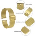 thumbnail image 6 of Uxcell Stainless Steel Mesh Watch Band 18mm Quick Release Adjustable Strap, Gold Tone, 6 of 6