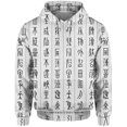 thumbnail image 3 of Ropa de otoño para hombre, sudaderas cómodas y con movimiento para hombre, sudadera con capucha con estampado de caracteres chinos a la moda, 3 of 5