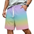 thumbnail image 2 of Satingcolo Men's Baggy Sweat Shorts Fleece Lounge Shorts Casual Lightweight Drawstring Y2k Loose Fit Shorts Watermelon Red M, 2 of 5