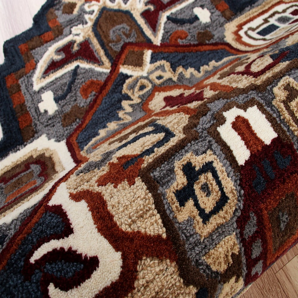 Ox Bay Selah 7' Star Gray/Rust Southwestern Hand-Tufted Indoor Area Rug