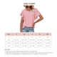 thumbnail image 4 of Camiseta informal holgada con cuello redondo y puntos de manga con volantes para mujer, Top de verano para uso diario, 4 of 6