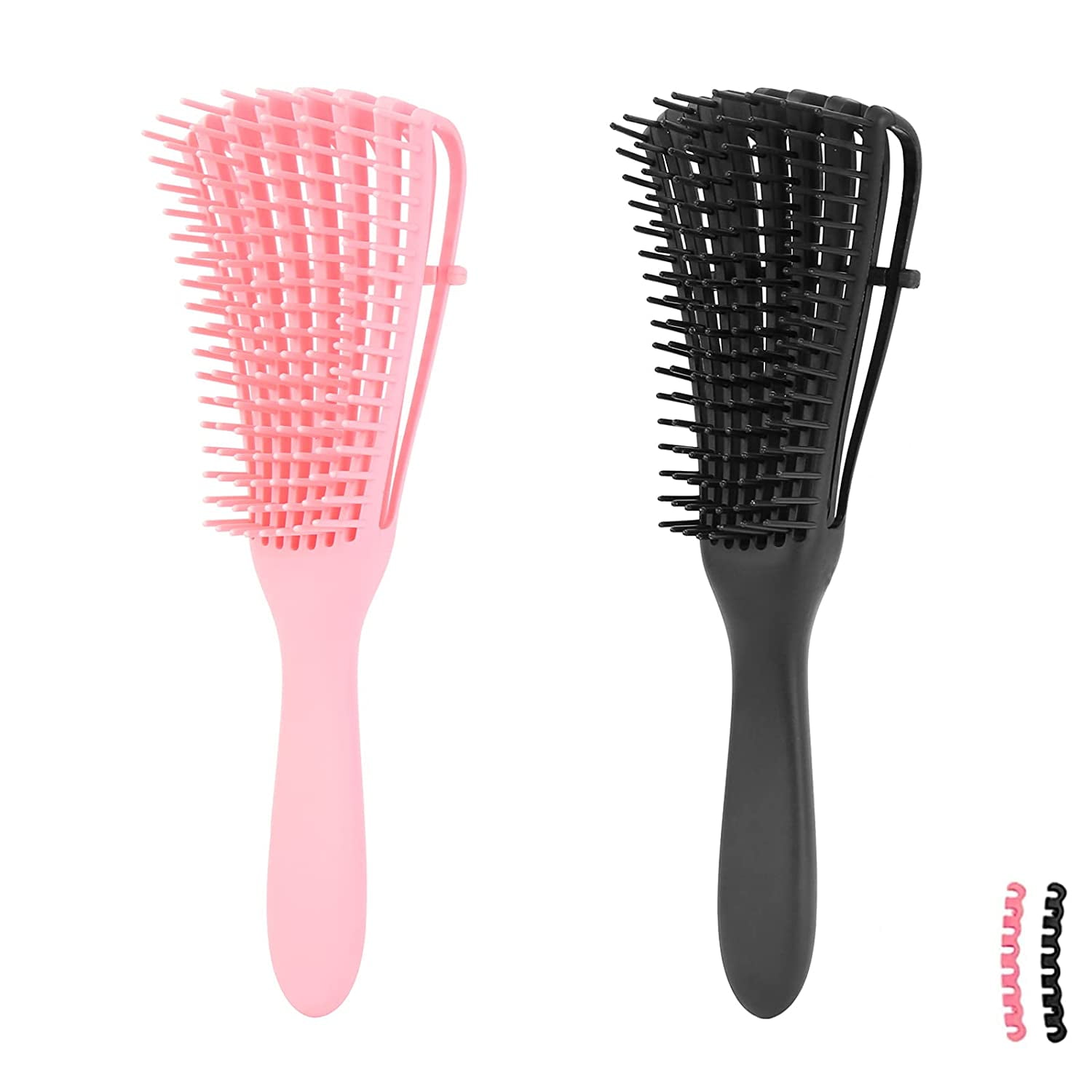 2 Pieces Detangling Brush for Afro America/ African Hair Textured 3a To 4c Kinky Wavy/ Curly